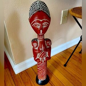 Goddess hand carved statue